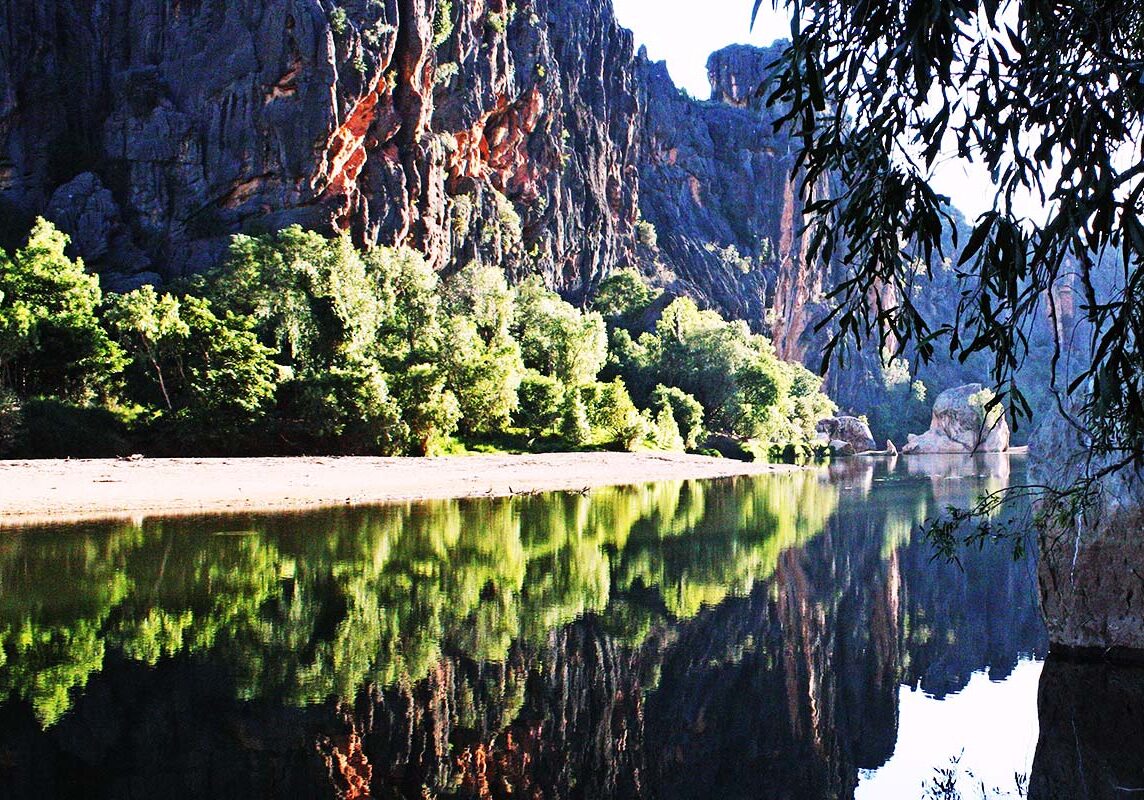 2-Early-morning-reflections-Windjana-Gorge-The-Kimberley.-An-ancient-Devonian-Reef-System-highly-spiritual-location-of-Bunuba-Indigenous-tribe.-Day-2-landscape-65c7c374580a50bf76b59cd766f23cc3-5e3f803e9b7e7